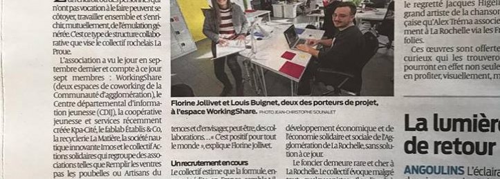 Le collectif rochelais La Proue dans les médias